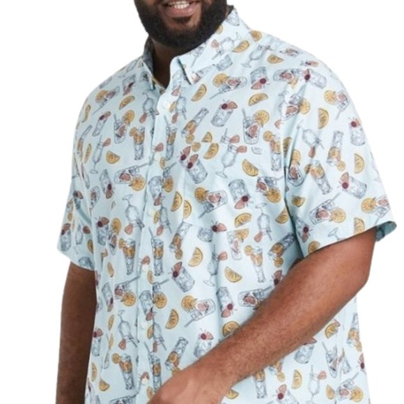 Goodfellow & Co Other - Mens Big&Tall Printed Short Sleeve Button Down Shirt Goodfellow & Co Size M Tall